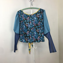 Load image into Gallery viewer, Bryga-1M Mixed Media Blouse in Lake