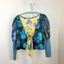 Load image into Gallery viewer, Bryga-2M Mixed Media Blouse in Lake