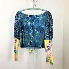 Load image into Gallery viewer, Bryga-3M Mixed Media Blouse in Lake
