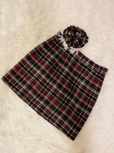 Load image into Gallery viewer, Mini and Headpiece Set in Burgundy Plaid