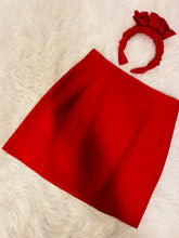 Load image into Gallery viewer, Mini Skirt and Headpiece Set in Red