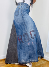 Load image into Gallery viewer, Custom Upcycled Denim Maxi
