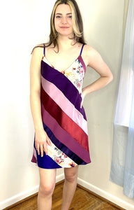 Danica Dress in Berry Bias Strips